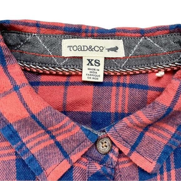 Toad & Co Plaid Button-Front Shirt Dress - Picture 2 of 6